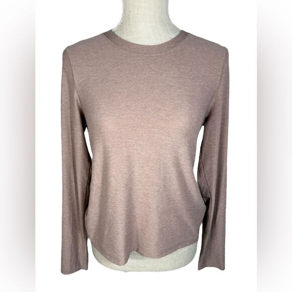 Beyond Yoga Chai Tan Featherweight Inner Circle Pullover Long Sleeve Top - Picture 4 of 10